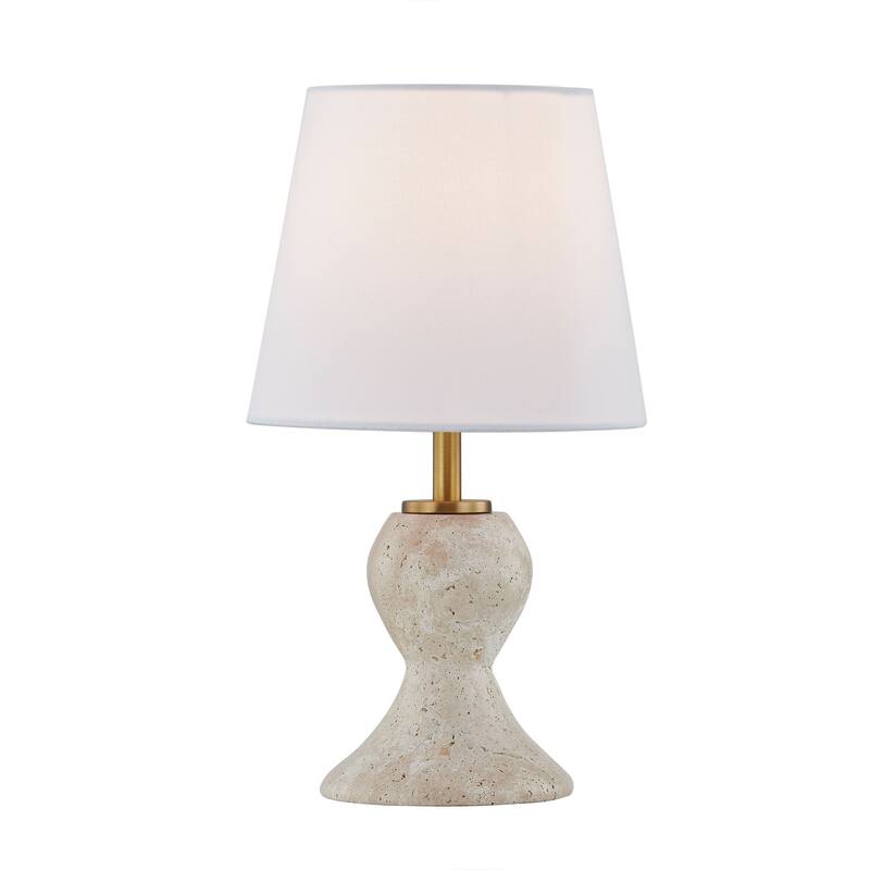 Hansel 13" Mini Lamp with Linen Shade, Beige (Set of 2)