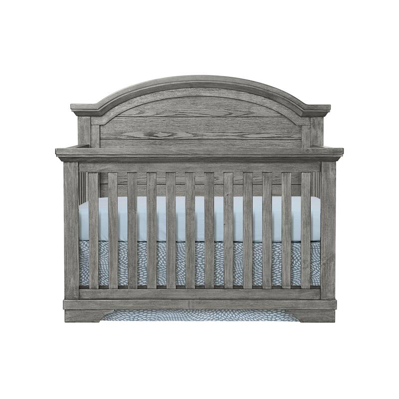 Foundry 56" Wide Arch Top Convertible Crib, Brushed Pewter