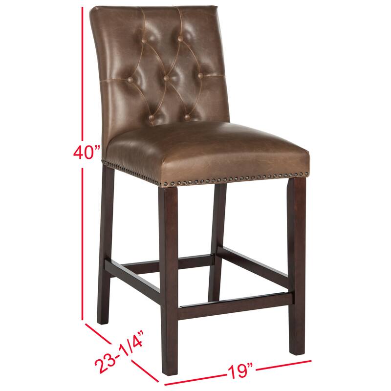 SAFAVIEH Lisel -27.5 Inch Counter Stool (Set of 2) - 19Wx23Dx40H