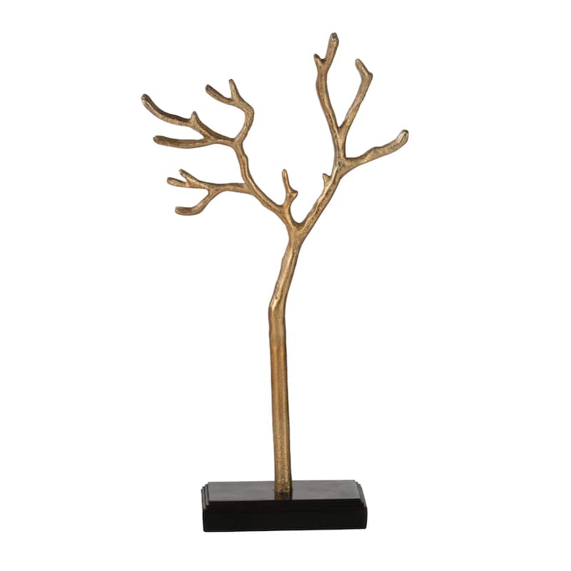 Jewelry Tree - Metal with Wood Base