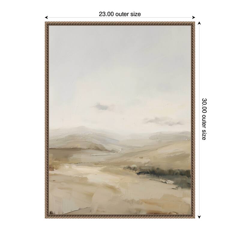 Kate and Laurel Fading Fields I by Amy Lighthall Framed Canvas Wall Art Print