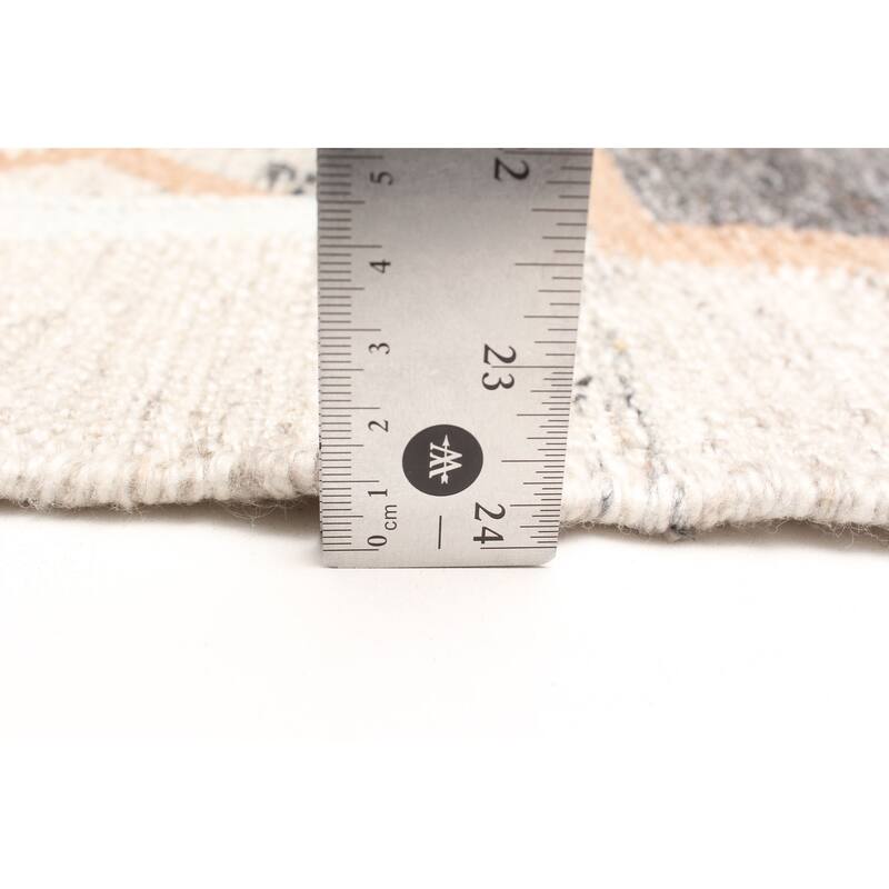 ECARPETGALLERY Flat-Weave Ankara FW Grey Wool Kilim - 5'3 x 7'8