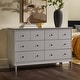 preview thumbnail 35 of 62, Walker Edison Bullrushes 6-Drawer Solid Wood Dresser