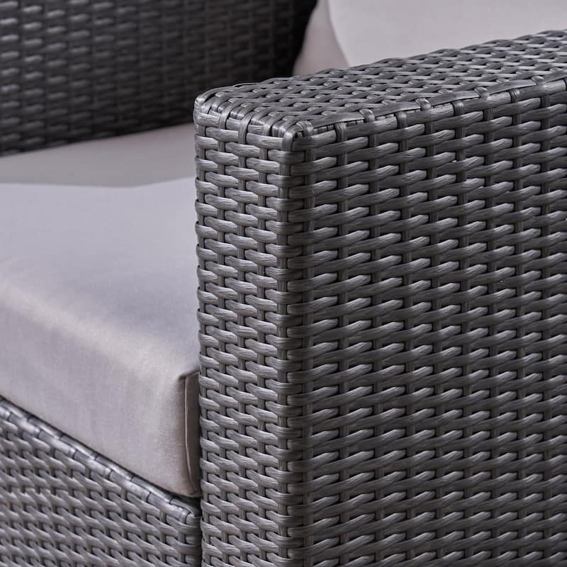 Santa Rosa PE Wicker/ Aluminum Outdoor 7-Seat Sofa Dining Set by Christopher Knight Home