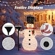 preview thumbnail 3 of 6, Lighted Christmas Snowman Outdoor Decorations - White