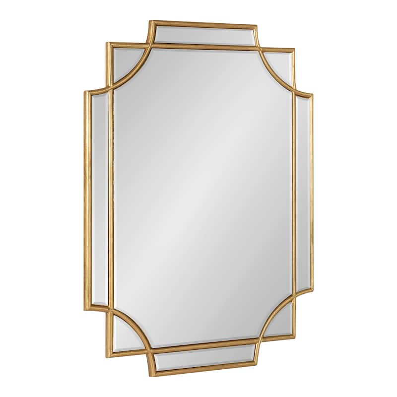 Kate and Laurel Minuette Traditional Decorative Framed Wall Mirror - 18x24 - Gold