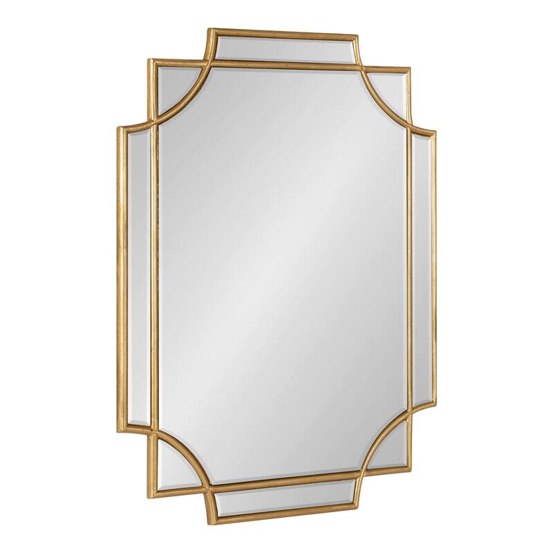 Kate and Laurel Minuette Traditional Decorative Framed Wall Mirror - 18x24 - Gold