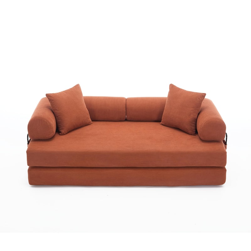 Convertible Out Sofa Bed, 4-in-1 DIY Combination Convertible Sofa, Folding Sleeper Sofa with Adjustable Armrests