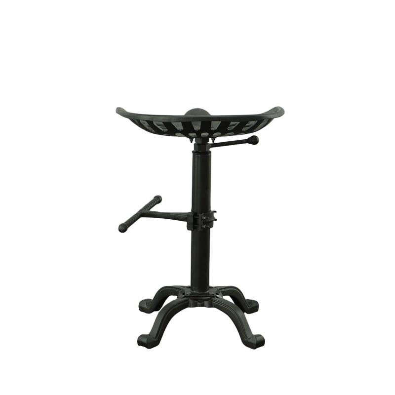 Tractor Seat Adjustable Barstool - 22.5" - Black