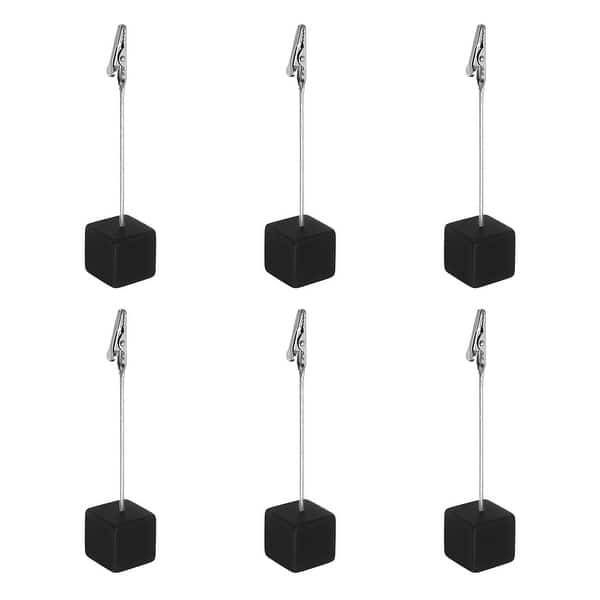 Place Card Holder Resin Cube Base Alligator Clip Photo Holder 6 Pack