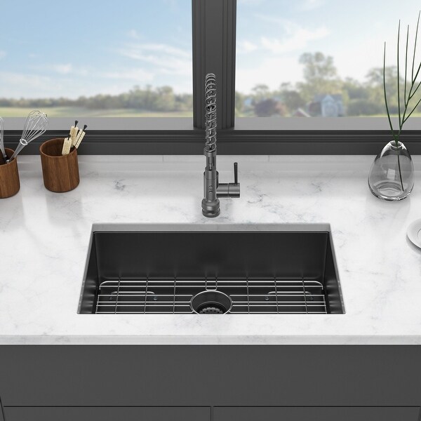 30 Inch Undermount Sink Gunmetal Black Undermount Kitchen