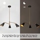 preview thumbnail 7 of 9, Modern Black Gold 3-Light Sputnik Chandeliers Metal Pendant Lights for Dining Room