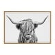 preview thumbnail 6 of 9, Kate and Laurel Sylvie Highland Cow 2 Framed Canvas by Simon Te of Tai Prints