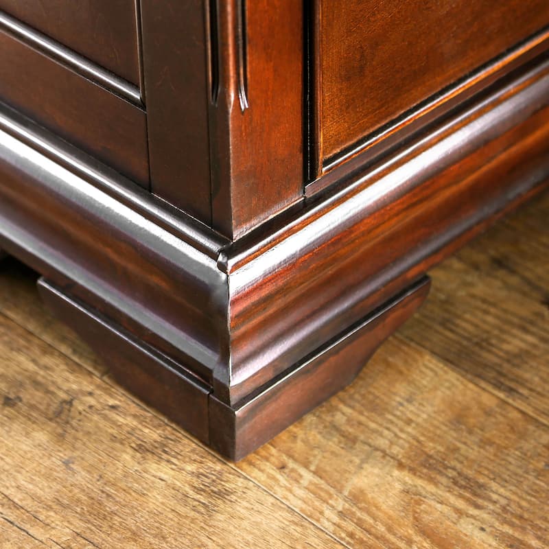 Diva Traditional Cherry Solid Wood 3-Piece Poster Bedroom Set by Furniture of America