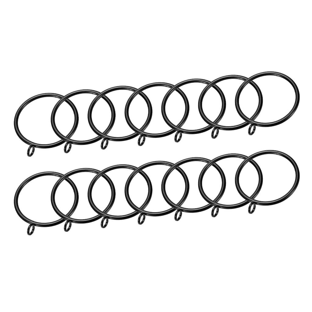 14 PCS Curtain Rod Rings with Eyelets Rings