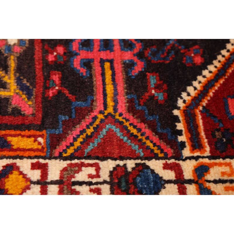 ECARPETGALLERY Hand-knotted Anatolian Vintage Black, Dark Red Wool Rug - 3'11 x 6'7