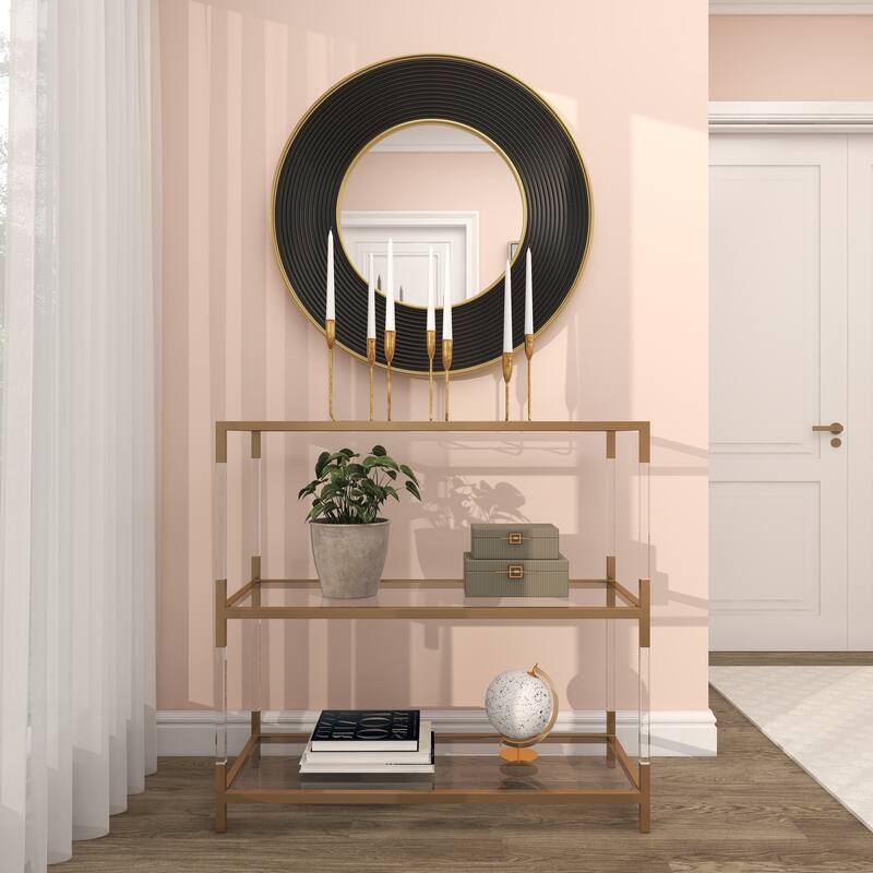 CosmoLiving by Cosmopolitan Gold Metal Slim 7 Candle Candelabra