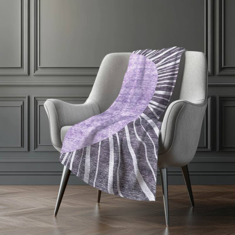 Premium Machine Washable Modern Sun Sherpa Throw Blanket