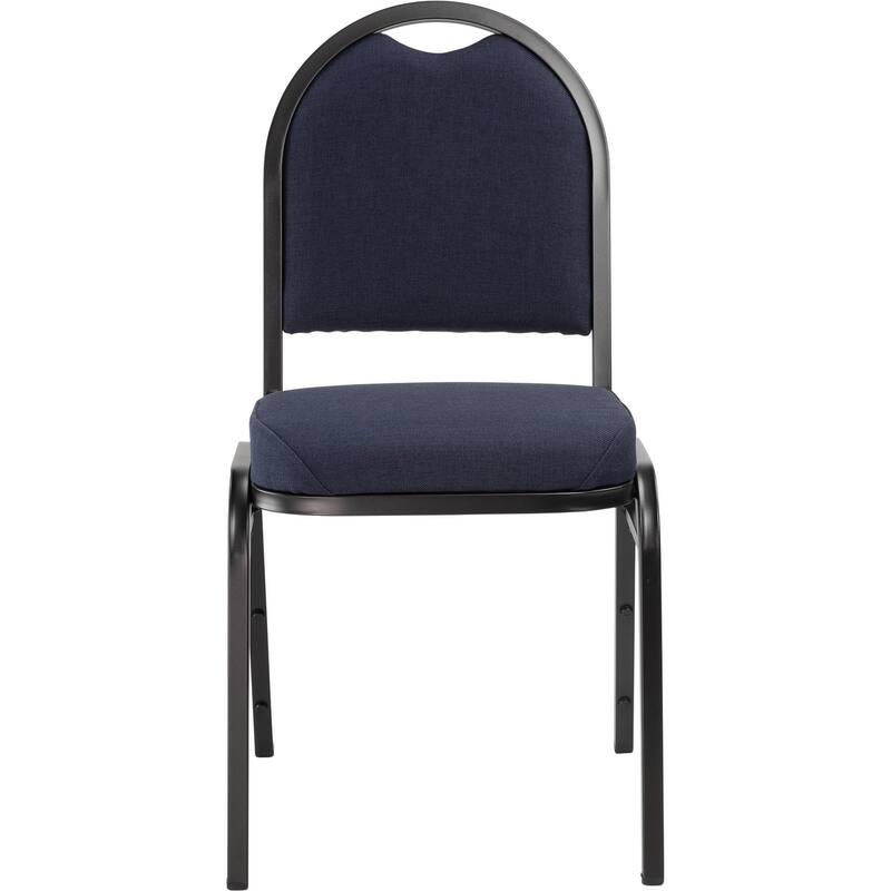 (24 Pack) Blue Upholstered Stacking Banquet Chair and Dolly Set