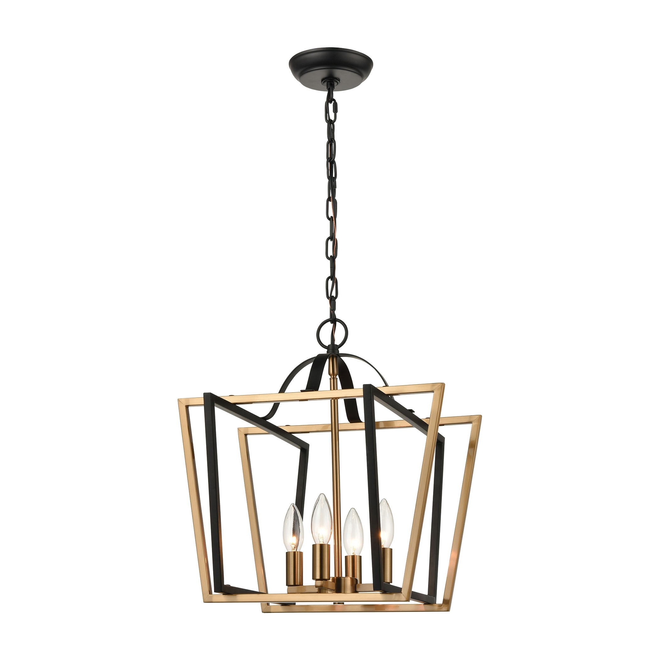 Bridgette 16-inch Wide 4-Light Pendant in Matte Black - 16in W
