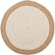 preview thumbnail 44 of 66, SAFAVIEH Handmade Natural Fiber Charlyne Bordered Round Jute Rug 10' Round - Ivory/Natural