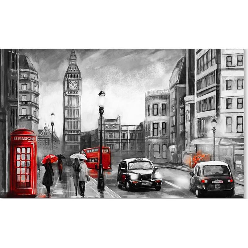 GK Wall Design Monochrome Cityscape Charcoal City Landscape Wallpaper