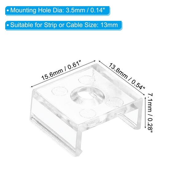 100pcs LED Strip Light Clips Mounting Bracket Fixing Clamp with Screws ...