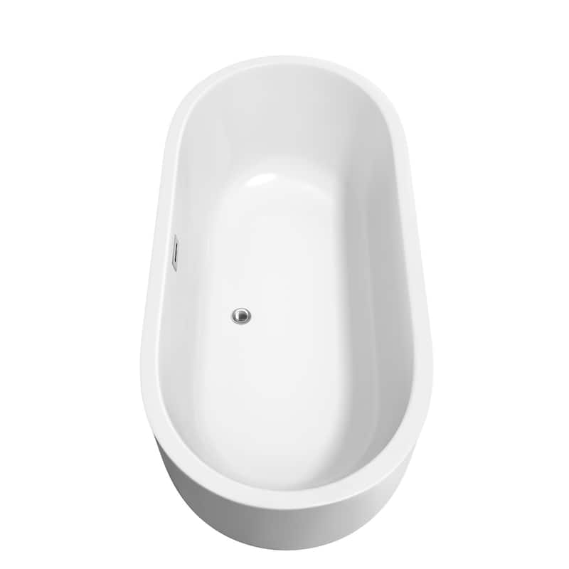 Wyndham Collection Juliette 67" Free Standing Acrylic Soaking Tub with