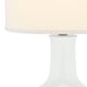 preview thumbnail 5 of 3, SAFAVIEH Lighting 27-inch Louvre White Table Lamp - 15"x15"x27.5"
