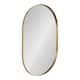 Kate and Laurel Rollo Capsule Framed Wall Mirror - 20x30 - Gold