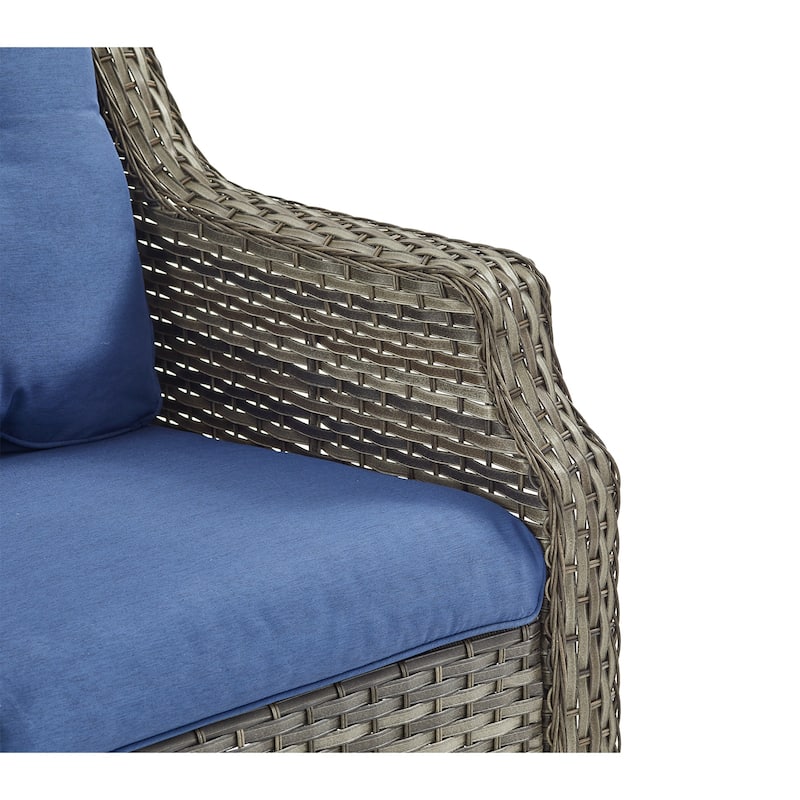 Gymojoy 3-Seat Patio Wicker Sofa Outdoor Rattan Couch - Brown