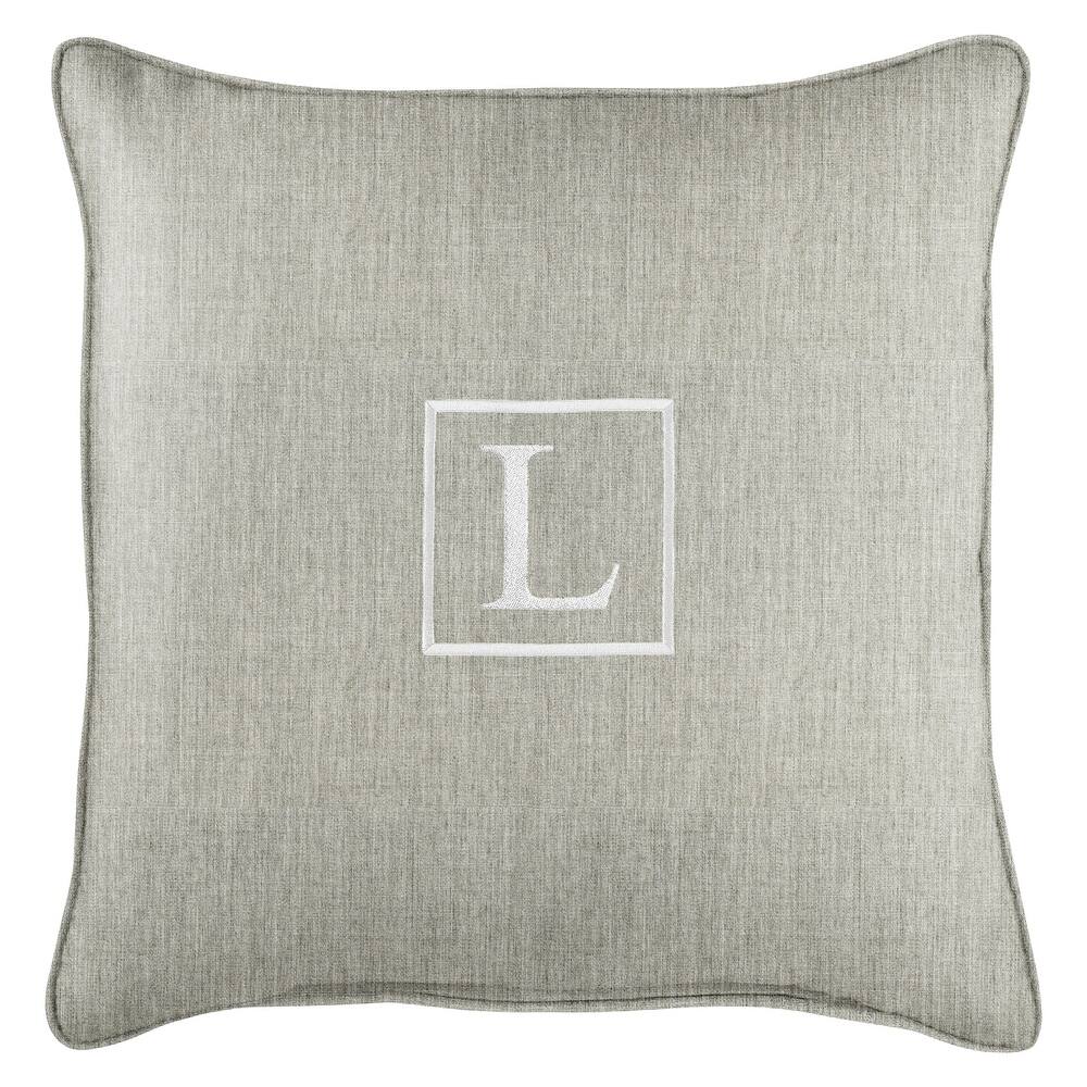 Monogram Corded Single Square Pillow by Havenside Home