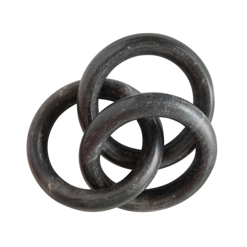 Marble Circle Chain Decor, Black