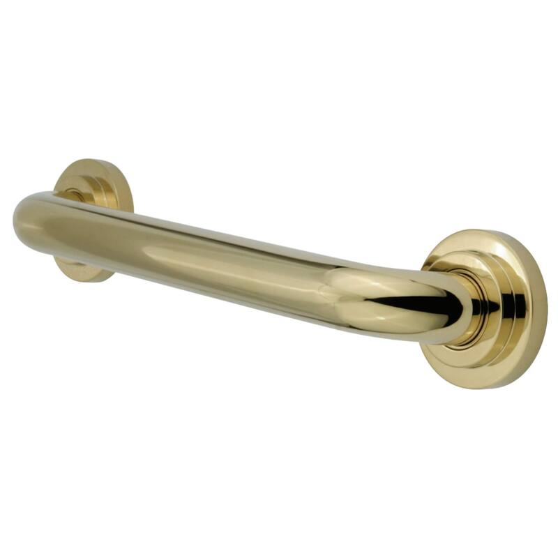 Kingston Brass Manhattan 18-Inch X 1-1/4-Inch OD Decorative Grab Bar - Polished Brass