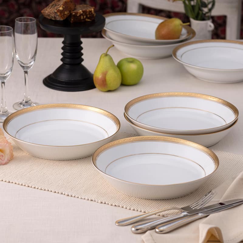 Crestwood Gold Set of 4 Coupe Dinner Bowls, 9-3/4", 43 oz.