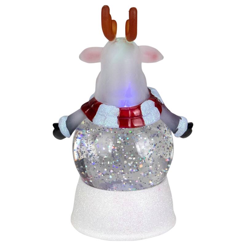 8" LED Lighted Reindeer Christmas Snow Globe
