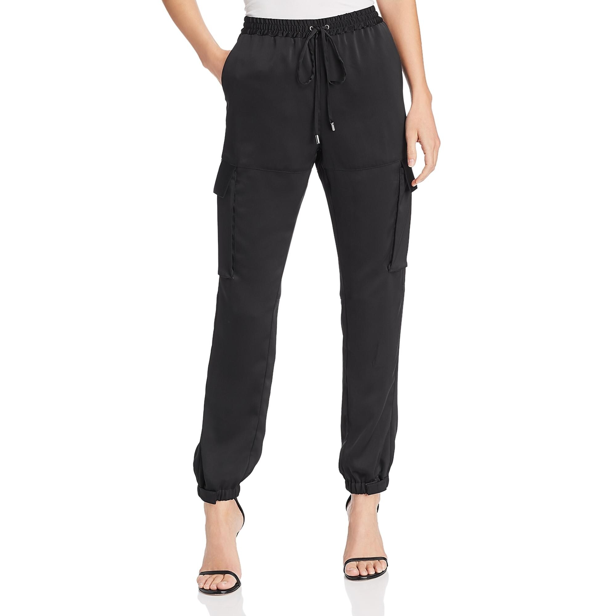 womens satin jogger pants