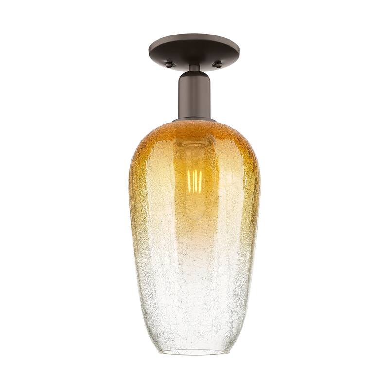 Innovations Lighting Downtown Urban - Brookhaven Flute - 1 Light 7" Semi-Flush Mount Light