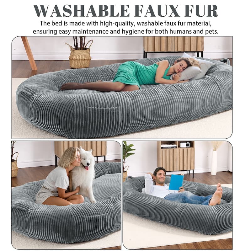 Eie Giant Dog Bed Washable Human Size Bed With Removable Cover