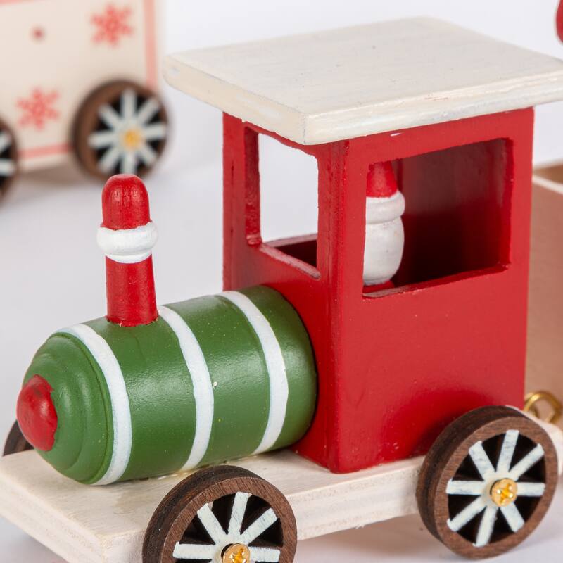 Christmas Wood Trains Set of 2