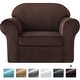 preview thumbnail 6 of 58, Subrtex Sofa Cover Stretch Slipcover with Separate Cushion Covers Armchair - Chocolate
