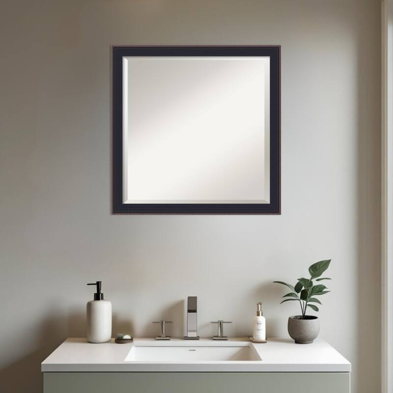 Havana Black Bronze Beveled Framed Bathroom Vanity Wall Mirror - Havana Black Bronze