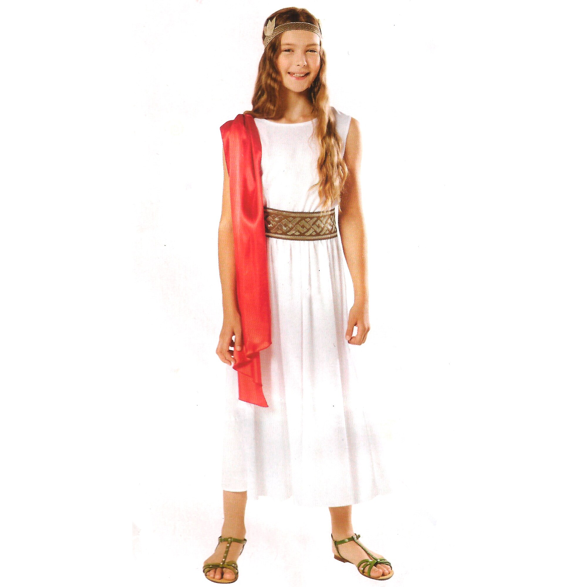 White And Red Roman Goddess Girl Child Halloween Costume Large On Sale Overstock 29655875