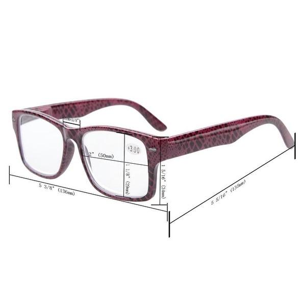 Eyekepper 6-Pack Patterned Reading Glasses Include Computer Readers