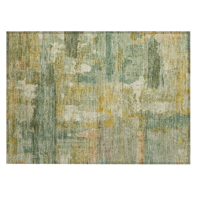 Machine Washable Indoor/Outdoor Contemporary Chantille Rug
