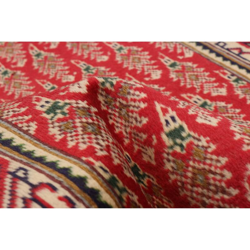 ECARPETGALLERY Hand-knotted Andelz Red Wool Rug - 2'6 x 9'10