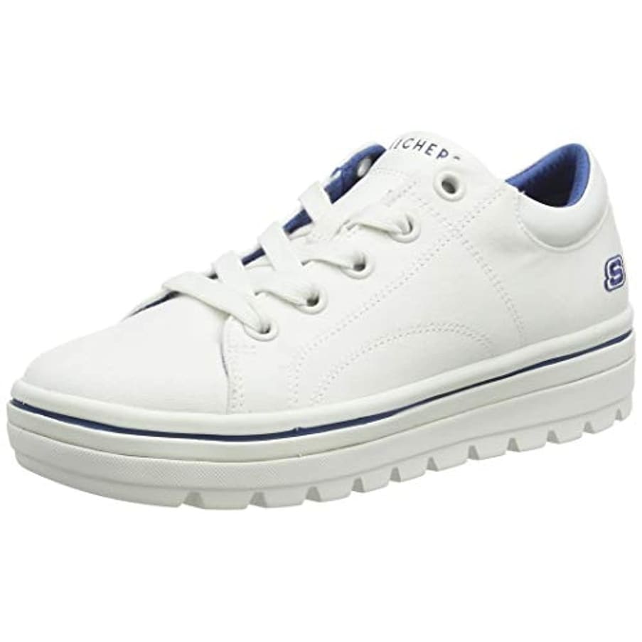 skechers white canvas shoes