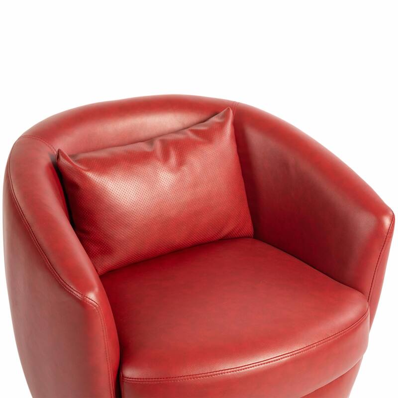 Modern Swivel Barrel Armchair with Storage