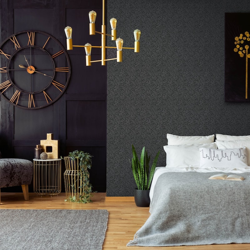 Galerie Wallcoverings Air Collection Leaves Sheen Textured Wallpaper Roll