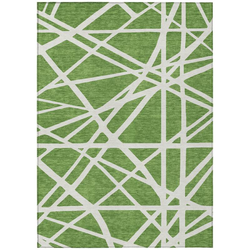 HomeRoots Geometric Transitional Rectangle Outdoor Rug